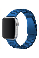 Apple Watch Uyumlu Üç Bakla Çelik Loop Kordon Mavi