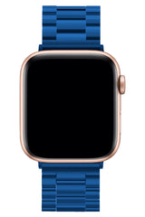 Apple Watch Compatible Three Links Steel Loop Band Blue