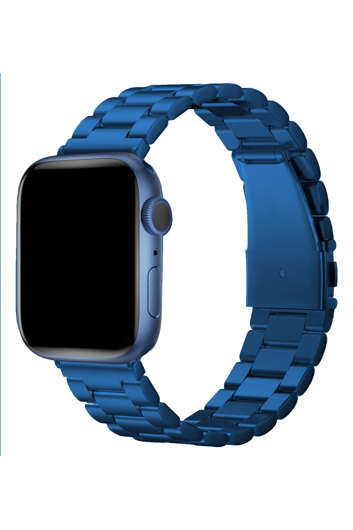 Apple Watch Uyumlu Üç Bakla Çelik Loop Kordon Mavi  bikordon