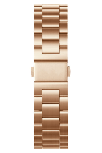 Apple Watch Uyumlu Üç Bakla Çelik Loop Kordon Rose Gold  bikordon
