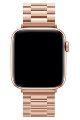Apple Watch Compatible Three Links Steel Loop Band Rose Gold 
