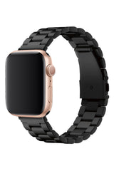 Apple Watch Uyumlu Üç Bakla Çelik Loop Kordon Siyah