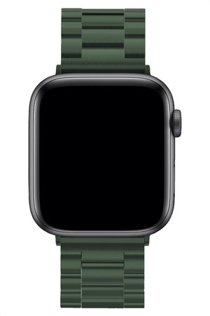 Apple Watch Compatible Three Links Steel Loop Band Green 