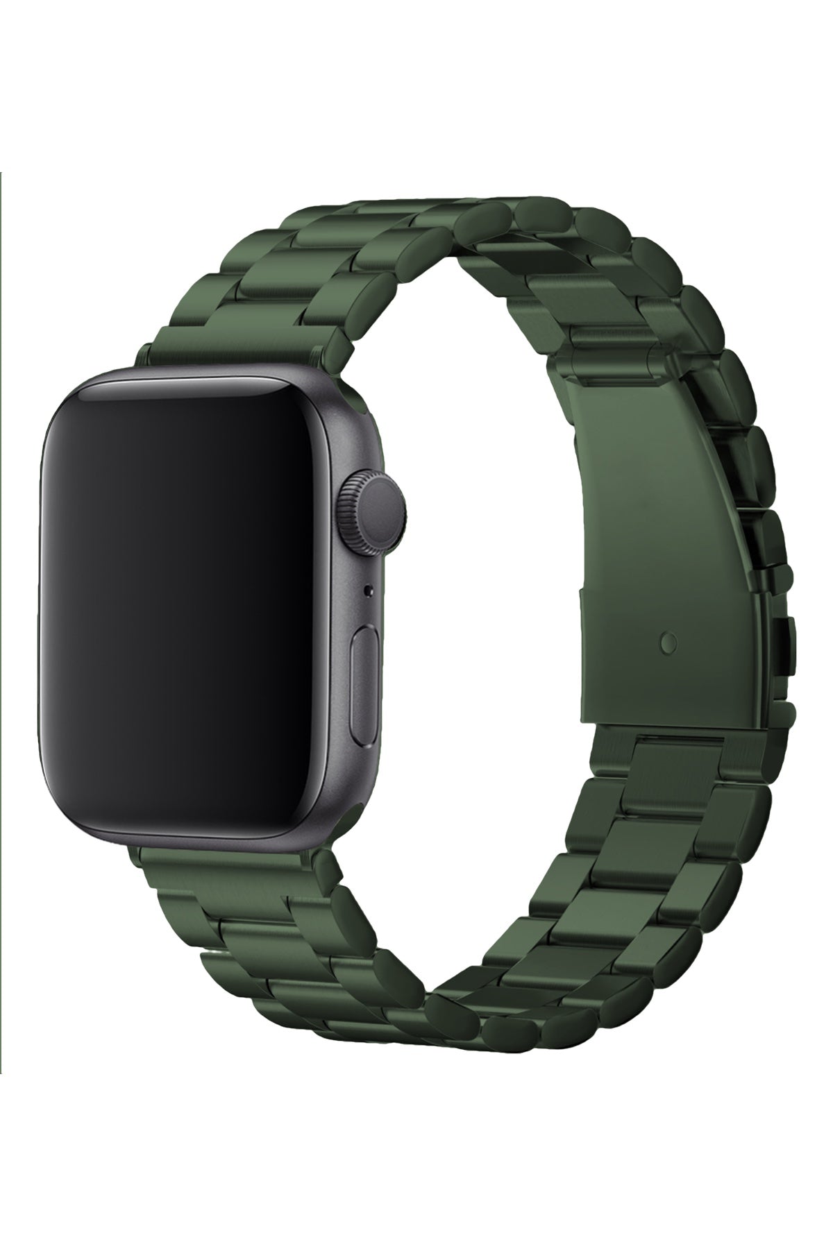 Apple Watch Uyumlu Üç Bakla Çelik Loop Kordon Yeşil  bikordon
