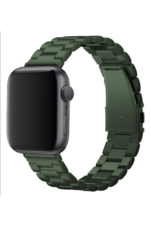 Apple Watch Uyumlu Üç Bakla Çelik Loop Kordon Yeşil  bikordon