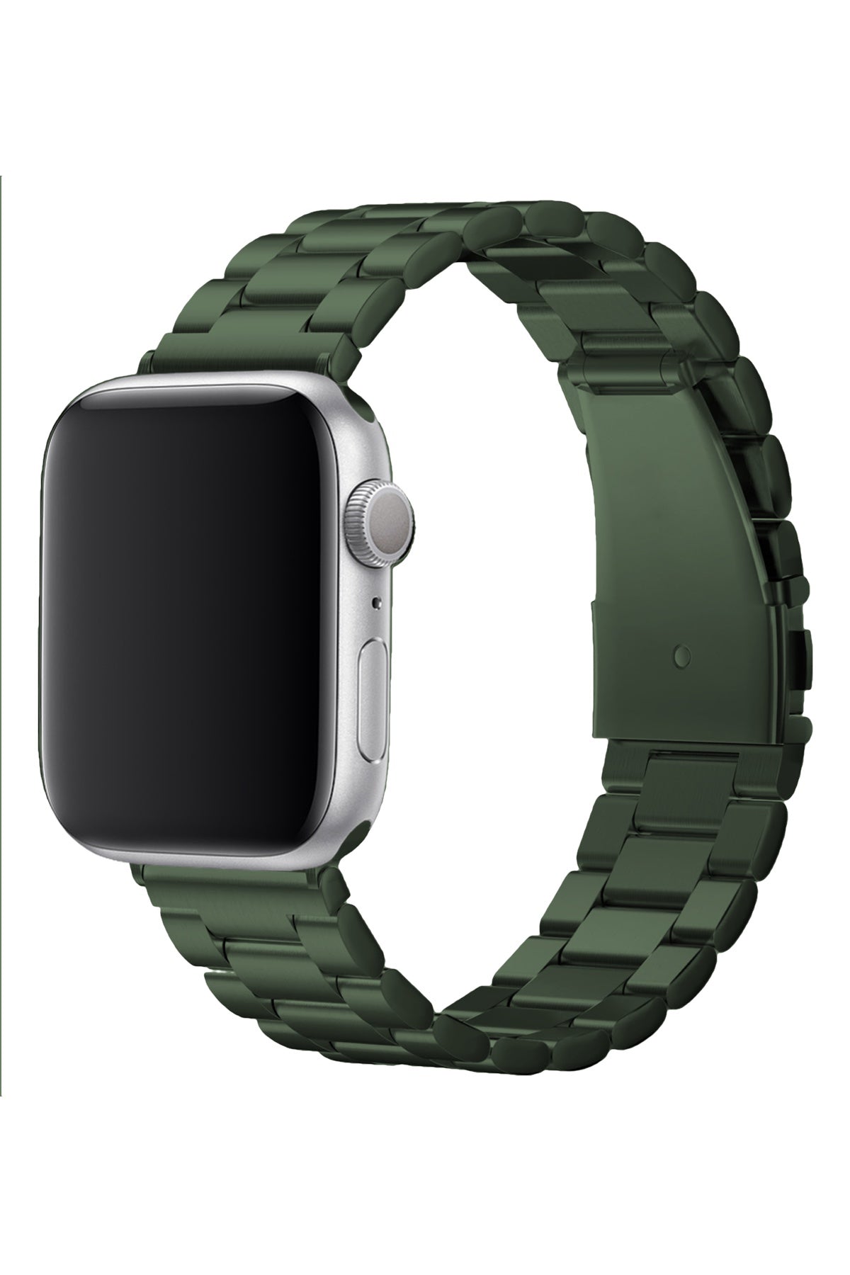 Apple Watch Uyumlu Üç Bakla Çelik Loop Kordon Yeşil  bikordon