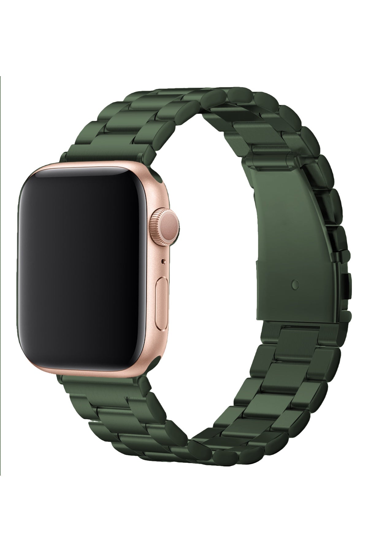 Apple Watch Uyumlu Üç Bakla Çelik Loop Kordon Yeşil  bikordon