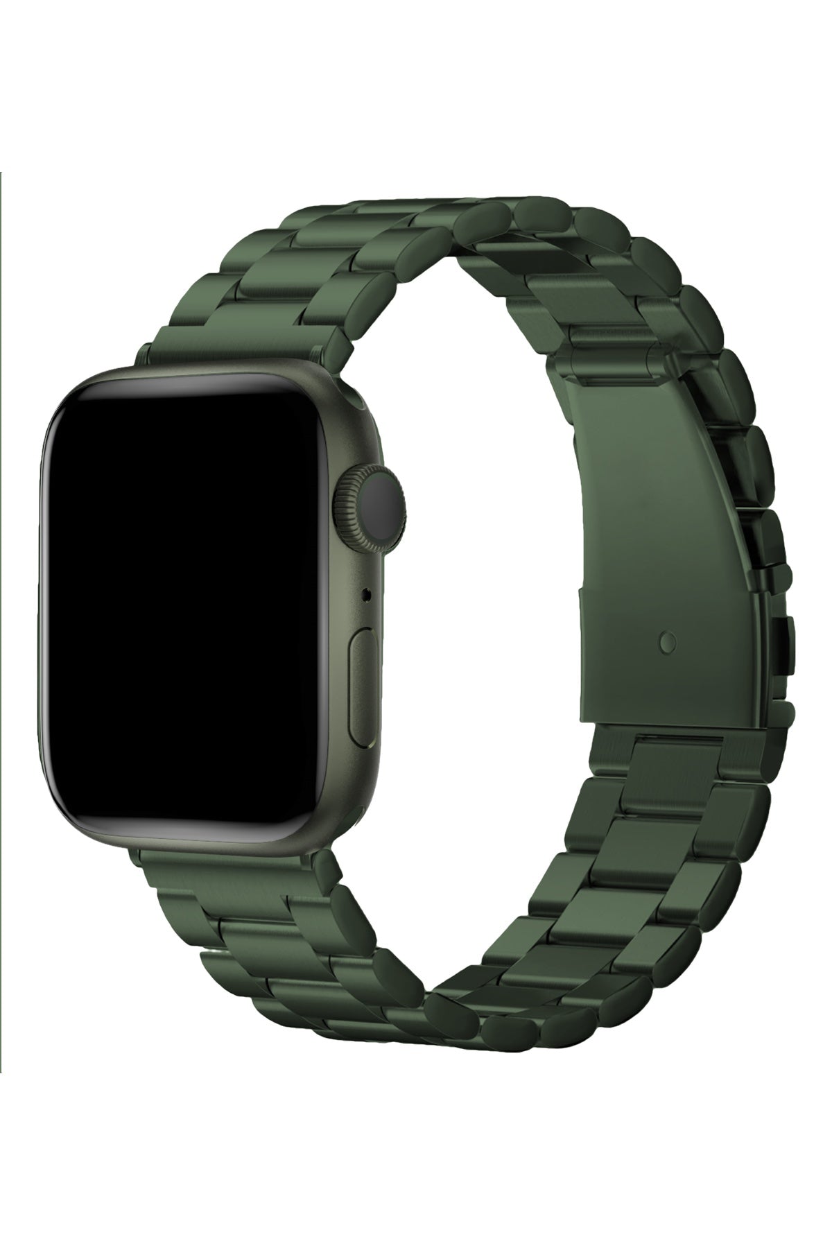 Apple Watch Uyumlu Üç Bakla Çelik Loop Kordon Yeşil  bikordon