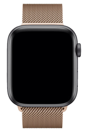 Apple Watch Uyumlu Çelik Milano Loop Gold