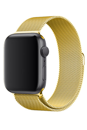 Apple Watch Uyumlu Metal Milano Loop Altın  bikordon
