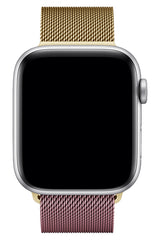 Apple Watch Uyumlu Çelik Milano Loop Altın Pembe