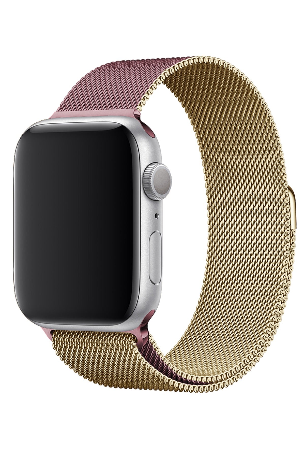 Apple Watch Uyumlu Metal Milano Loop Altın Pembe  bikordon