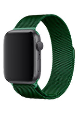 Apple Watch Uyumlu Çelik Milano Loop Cam Yeşil