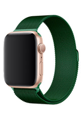 Apple Watch Uyumlu Çelik Milano Loop Cam Yeşil