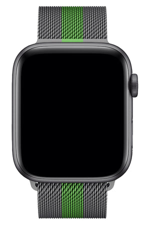 Apple Watch Uyumlu Çelik Milano Loop Duman Yeşil Kordon