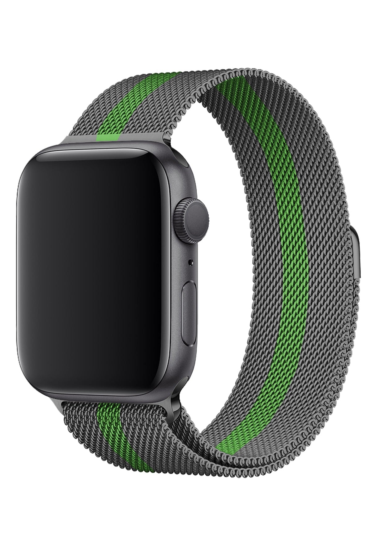 Apple Watch Uyumlu Metal Milano Loop Duman Yeşil Kordon  bikordon