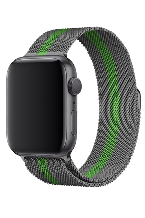 Apple Watch Uyumlu Metal Milano Loop Duman Yeşil Kordon  bikordon