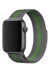 Apple Watch Uyumlu Çelik Milano Loop Duman Yeşil Kordon