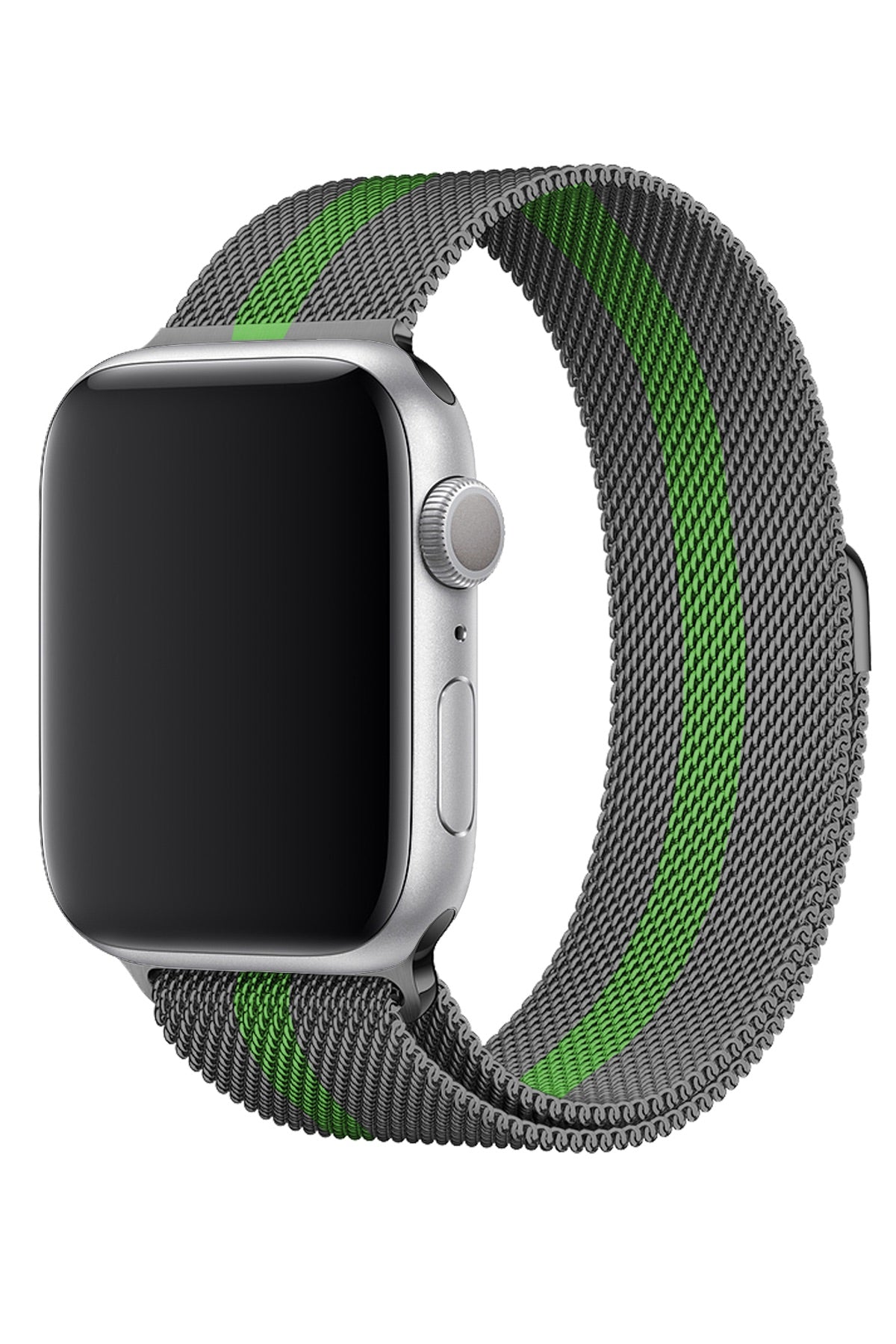 Apple Watch Uyumlu Metal Milano Loop Duman Yeşil Kordon  bikordon