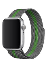 Apple Watch Uyumlu Çelik Milano Loop Duman Yeşil Kordon
