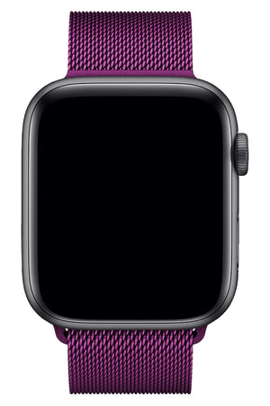 Apple Watch Uyumlu Çelik Milano Loop Fuşya