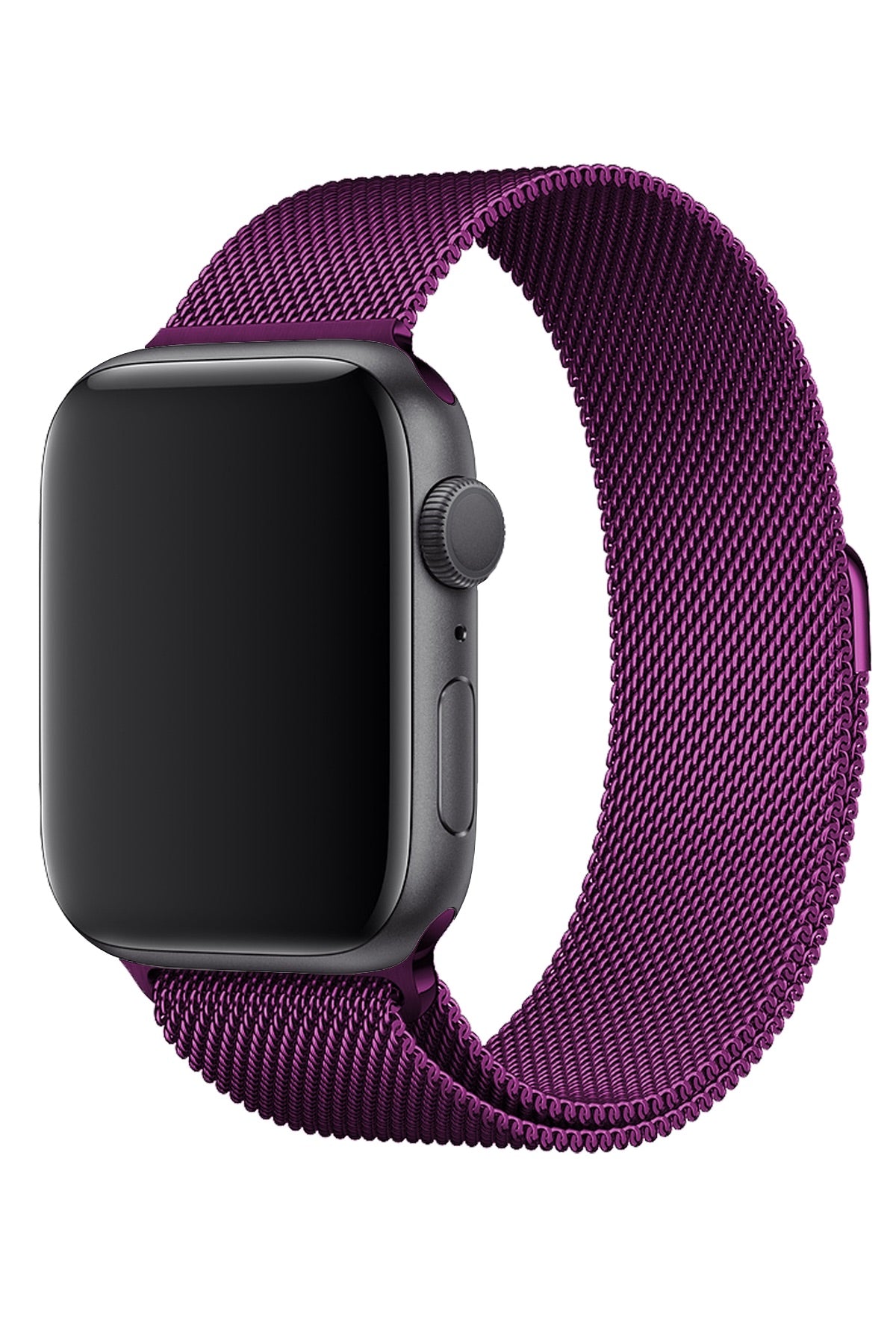 Apple Watch Uyumlu Metal Milano Loop Fuşya  bikordon