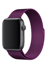 Apple Watch Uyumlu Çelik Milano Loop Fuşya