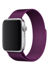 Apple Watch Uyumlu Çelik Milano Loop Fuşya
