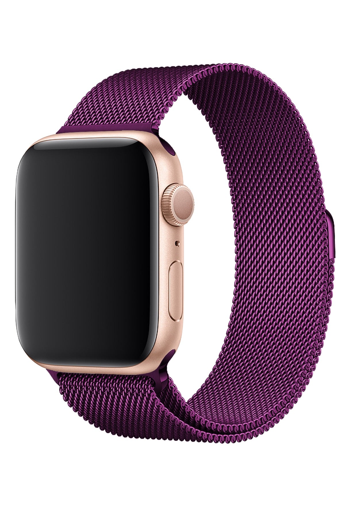 Apple Watch Uyumlu Metal Milano Loop Fuşya  bikordon