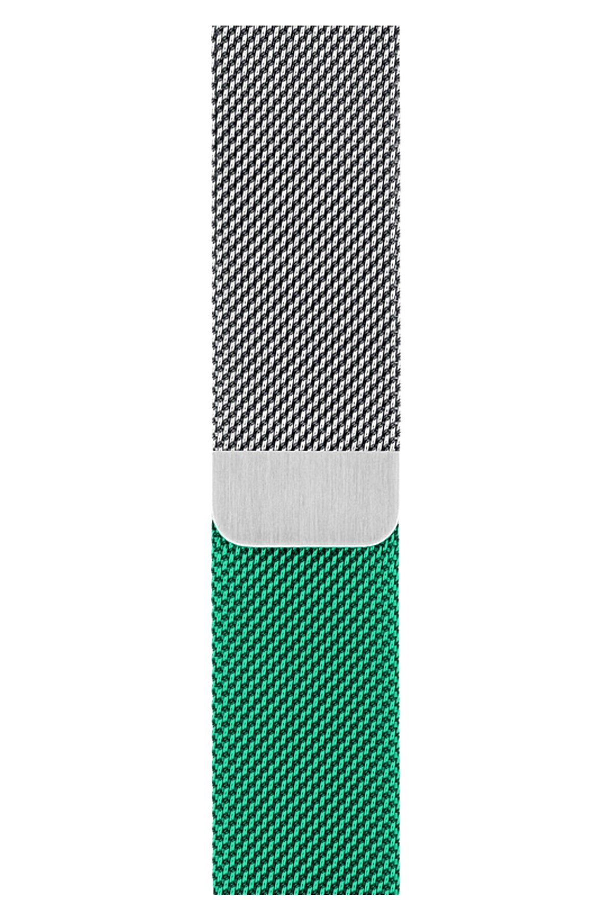 Apple Watch Uyumlu Metal Milano Loop Gümüş Nane  bikordon