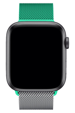 Apple Watch Uyumlu Metal Milano Loop Gümüş Nane  bikordon