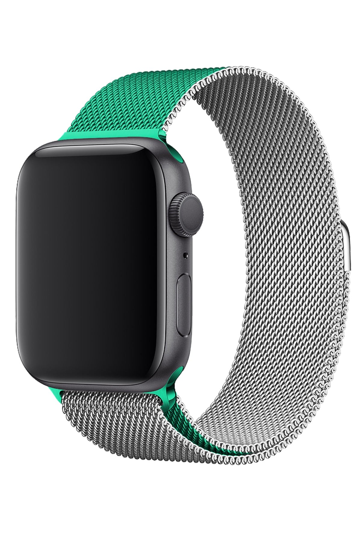 Apple Watch Uyumlu Metal Milano Loop Gümüş Nane  bikordon