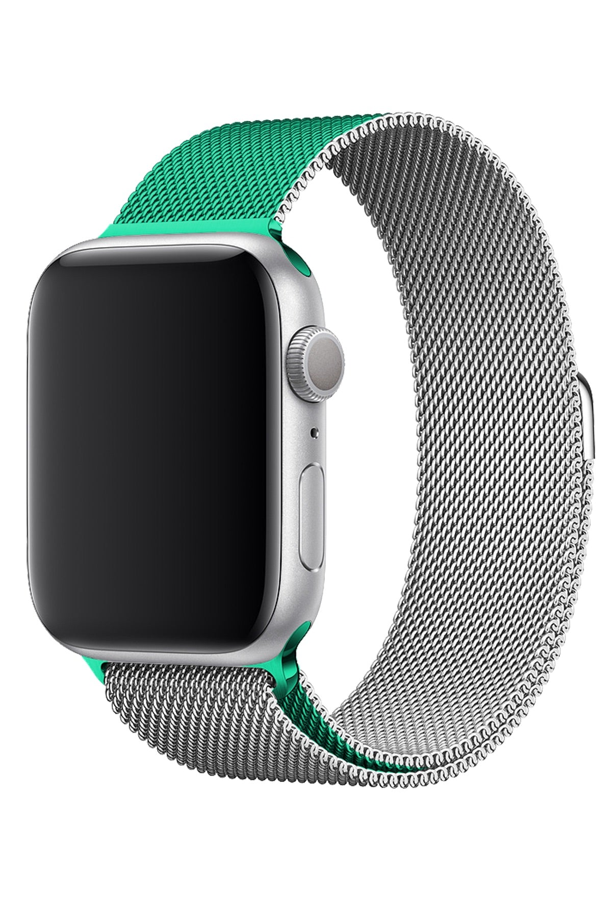 Apple Watch Uyumlu Metal Milano Loop Gümüş Nane  bikordon