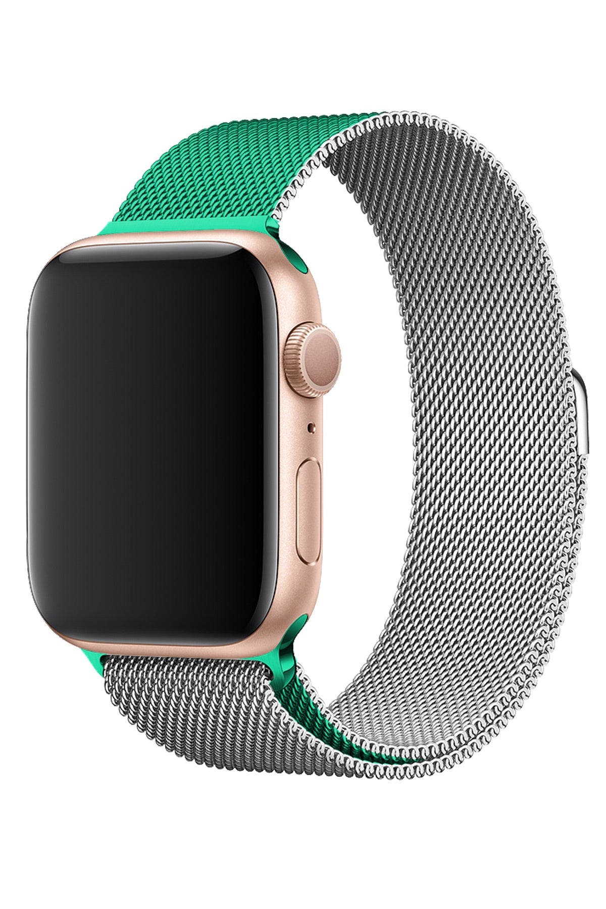 Apple Watch Uyumlu Metal Milano Loop Gümüş Nane  bikordon
