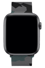 Apple Watch Uyumlu Çelik Milano Loop Kamuflaj Gri