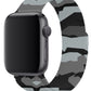 Apple Watch Uyumlu Çelik Milano Loop Kamuflaj Gri