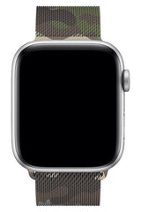 Apple Watch Uyumlu Çelik Milano Loop Kamuflaj Yeşil