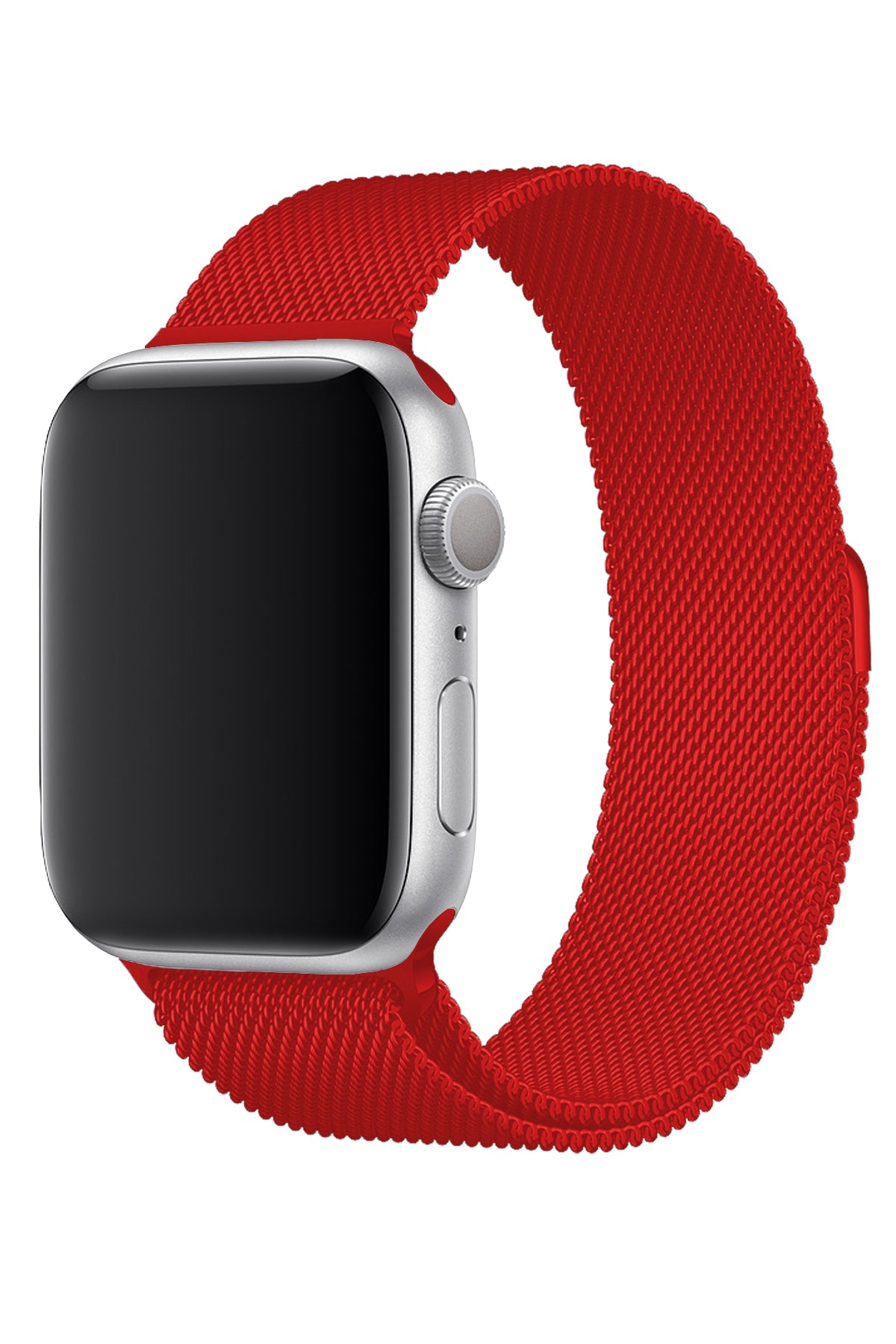 Apple Watch Uyumlu Metal Milano Loop Kırmızı  bikordon
