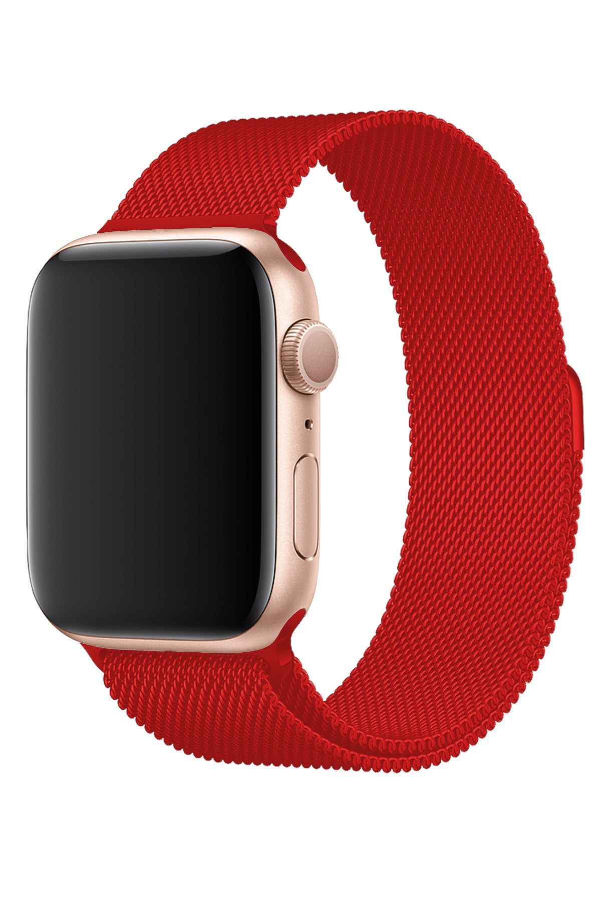 Apple Watch Uyumlu Metal Milano Loop Kırmızı  bikordon