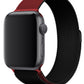 Apple Watch Uyumlu Metal Milano Loop Kömür Kırmızı  bikordon