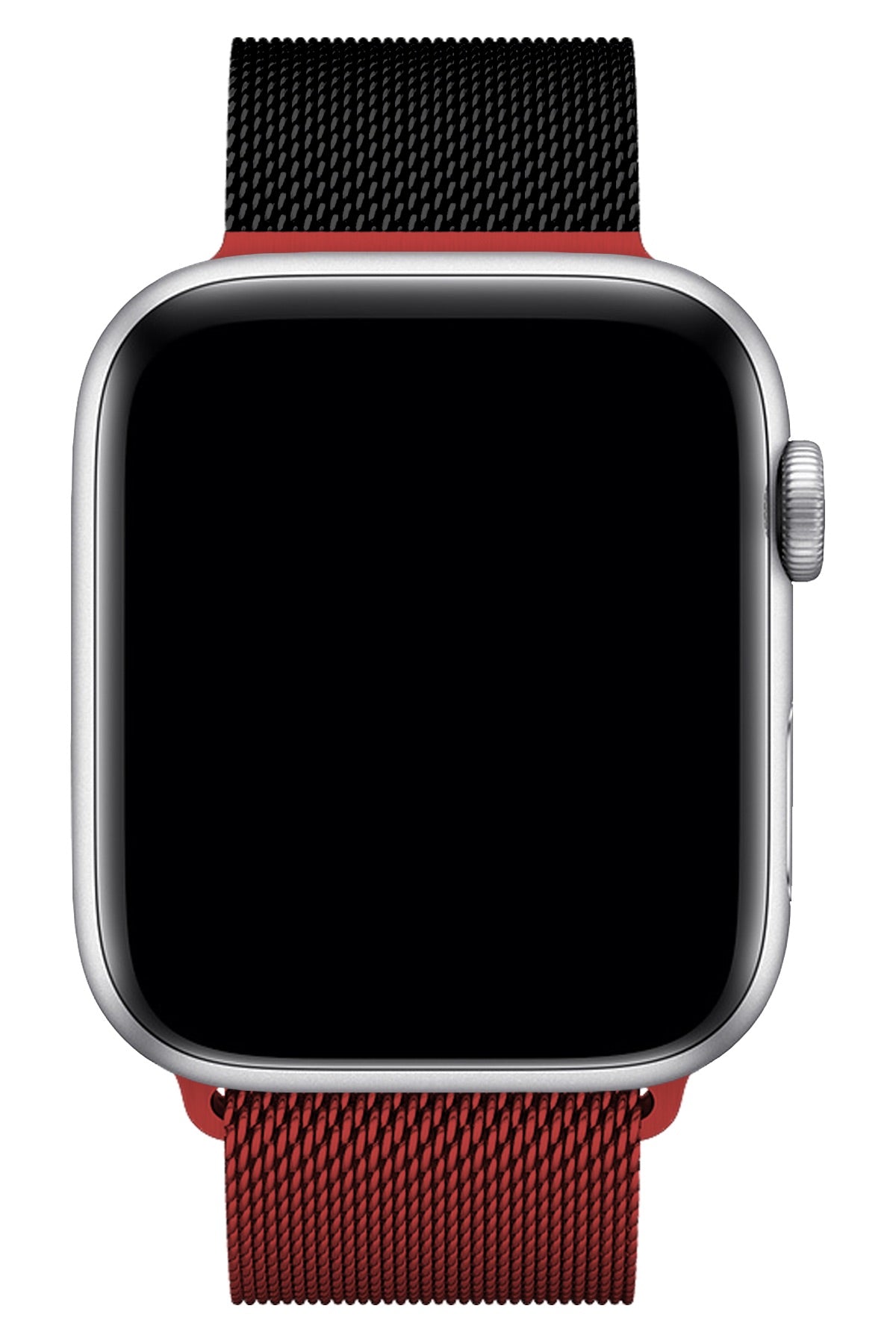 Apple Watch Uyumlu Metal Milano Loop Kömür Kırmızı  bikordon