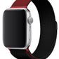 Apple Watch Compatible Steel Milano Loop Charcoal Red 