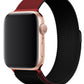 Apple Watch Uyumlu Çelik Milano Loop Kömür Kırmızı