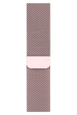 Apple Watch Uyumlu Metal Milano Loop Kum Pembe  bikordon