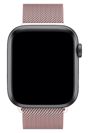 Apple Watch Uyumlu Metal Milano Loop Kum Pembe  bikordon