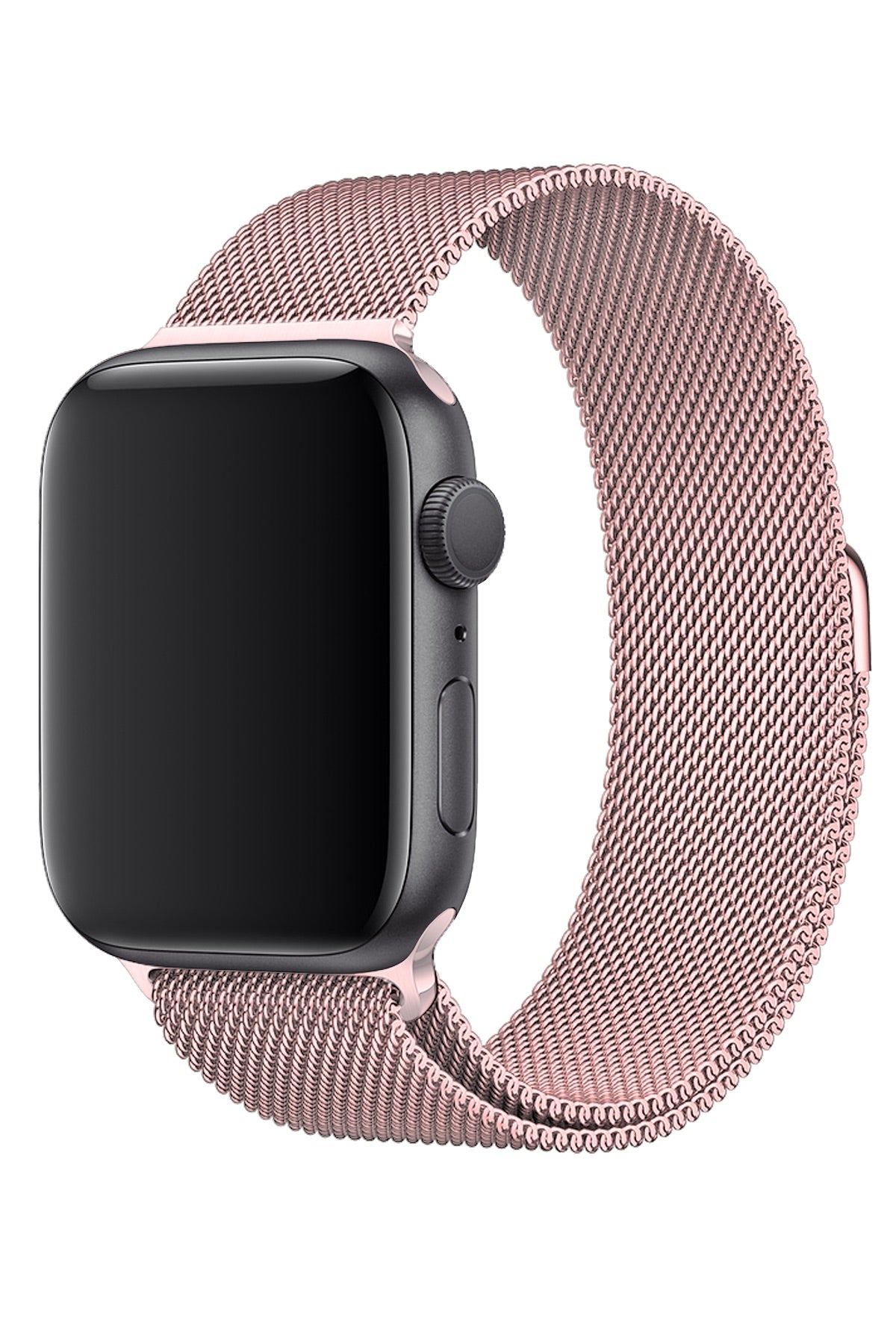 Apple Watch Uyumlu Metal Milano Loop Kum Pembe  bikordon
