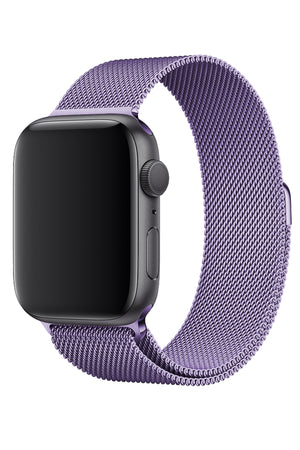 Apple Watch Uyumlu Metal Milano Loop Lila  bikordon