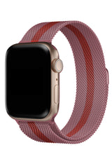 Apple Watch Uyumlu Çelik Milano Loop Pink Roll