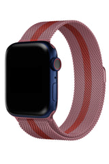 Apple Watch Uyumlu Çelik Milano Loop Pink Roll