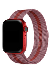 Apple Watch Uyumlu Çelik Milano Loop Pink Roll